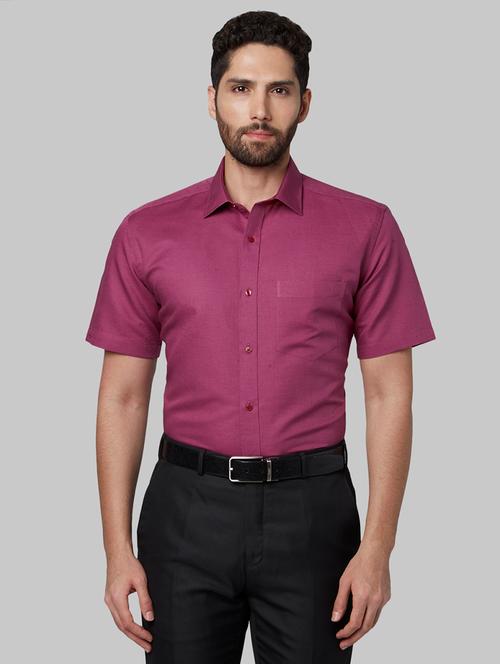 pink solid formal shirt - 17670501 - Very Small Image - 1