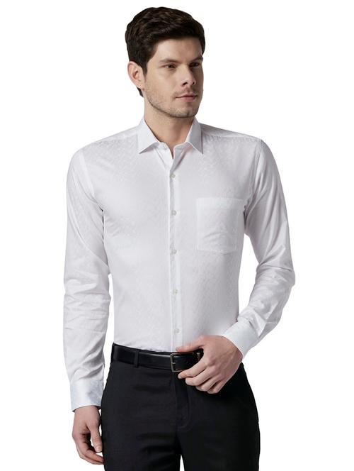white self design formal shirt - 17670527 - Very Small Image - 1