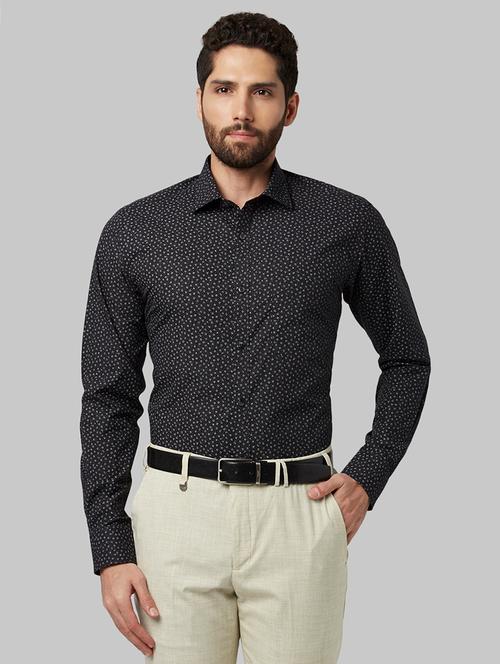 black solid formal shirt - 17670575 - Very Small Image - 1