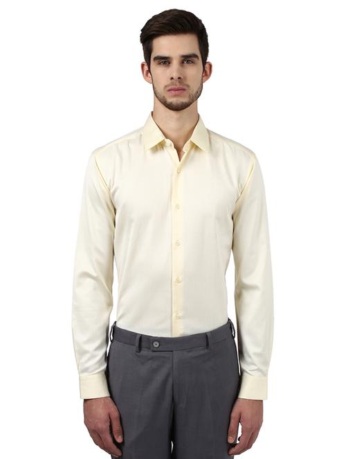 yellow solid formal shirt - 17670652 - Very Small Image - 1