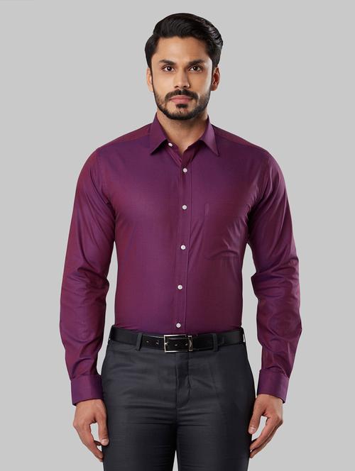 purple solid formal shirt - 17670753 - Very Small Image - 1