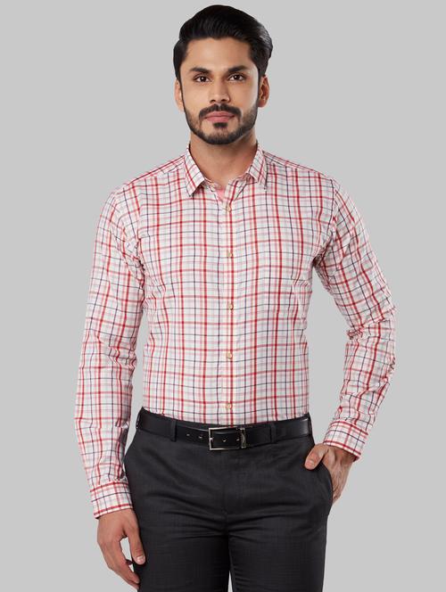red checkered formal shirt - 17670803 - Very Small Image - 1