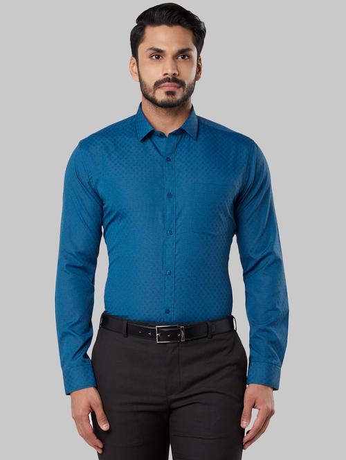 teal checkered formal shirt - 17670850 - Very Small Image - 1