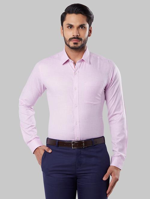 pink solid formal shirt - 17671037 - Very Small Image - 1