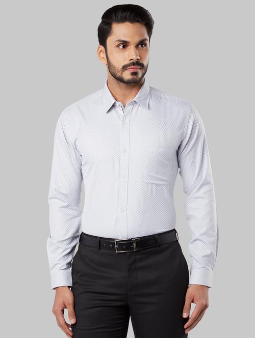 grey self design formal shirt - 17671058 - Very Small Image - 1