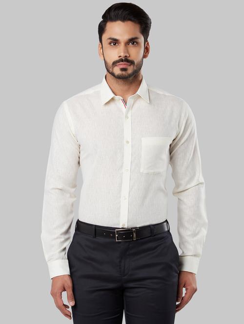 white solid formal shirt - 17671130 - Very Small Image - 1