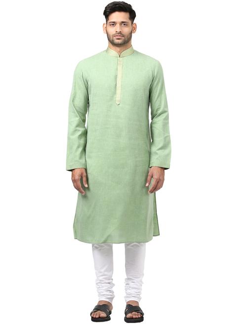 green solid long kurta - 17671309 - Very Small Image - 1