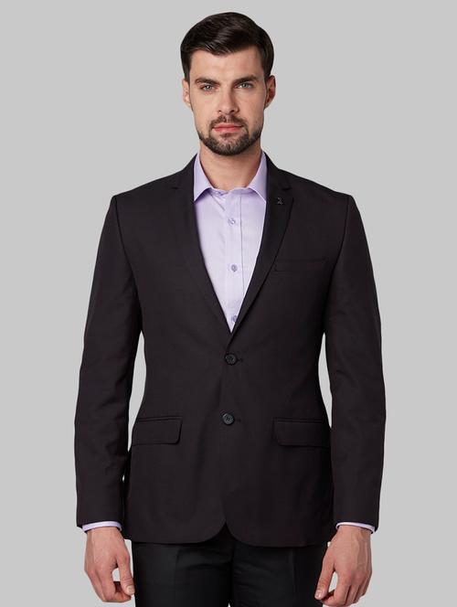 black solid single breasted formal blazer - 17671324 - Very Small Image - 1