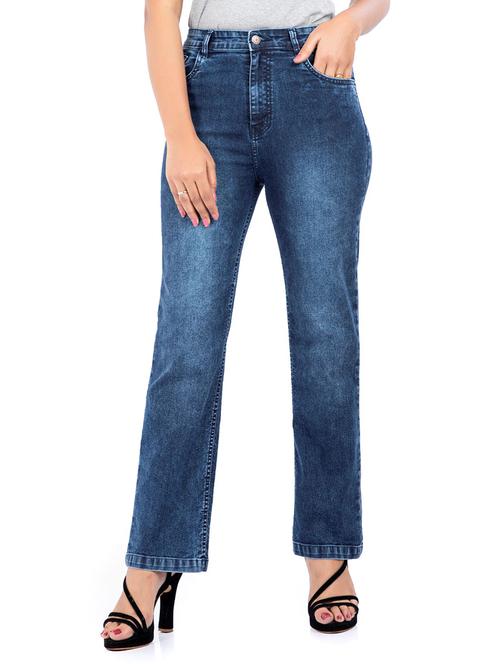high rise stone washed jeans - 17671908 - Very Small Image - 1