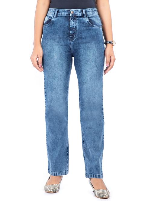 high rise stone washed jeans - 17671909 - Very Small Image - 1