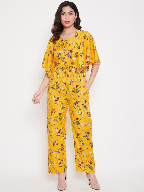 tie front floral jumpsuit - 17672758 - Very Small Image - 1