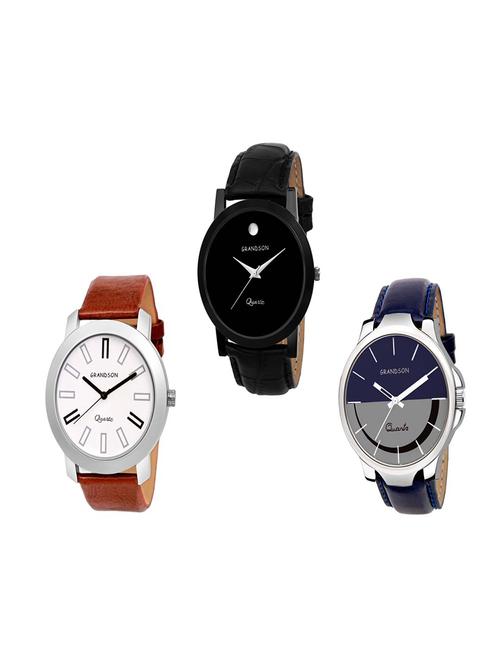 analog watches for men and boys - buy 2 get 1 free - 17672779 - Very Small Image - 1