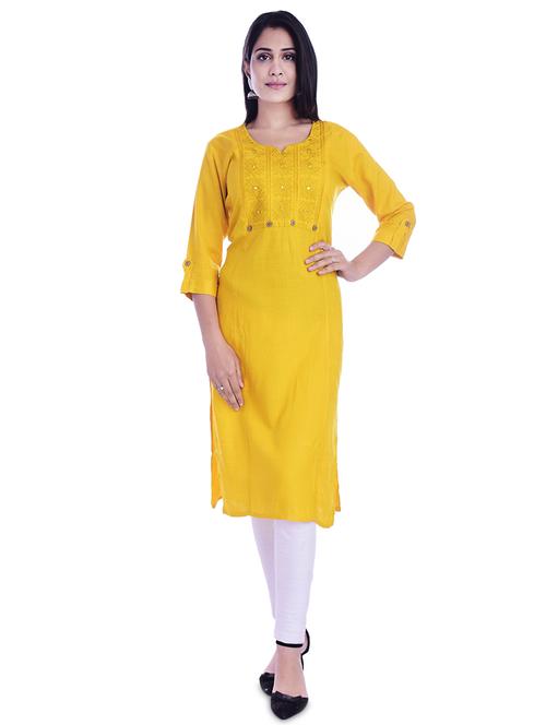 tonal embroidered straight kurta - 17673190 - Very Small Image - 1