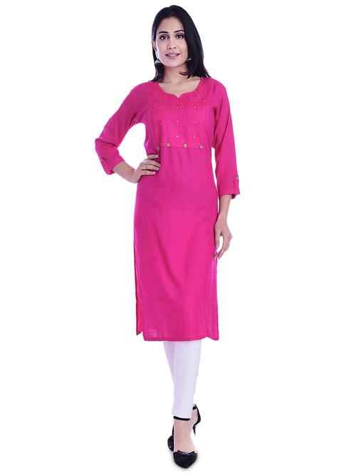 tonal embroidered straight kurta - 17673193 - Very Small Image - 1