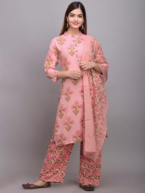 floral kurta palazzo set - 17674305 - Very Small Image - 1