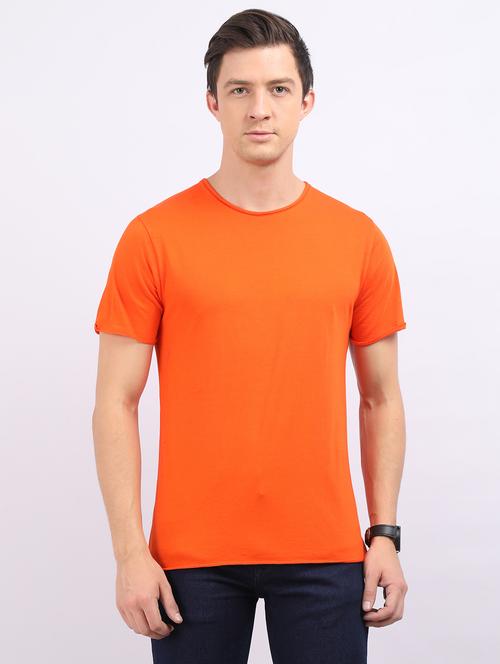 orange solid t-shirt - 17674489 - Very Small Image - 1