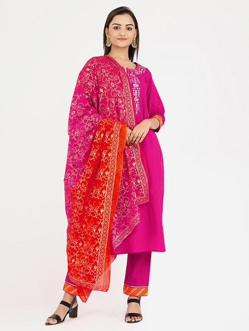 embroidered kurta pant set - 17675484 - Very Small Image - 1
