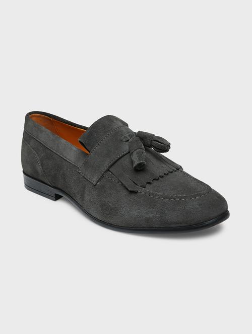 grey leather slip on loafers - 17675592 - Very Small Image - 1