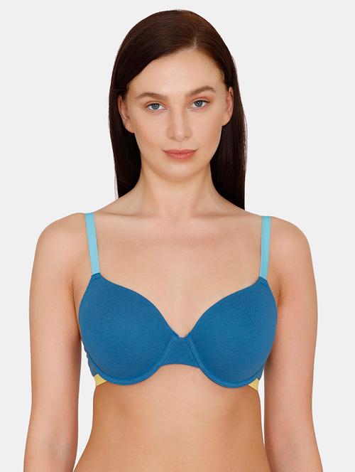 blue cotton tshirt bra - 17675603 - Very Small Image - 1