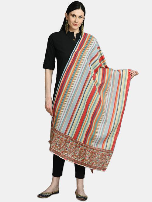 multi colored silk blend dupatta - 17676446 - Very Small Image - 1