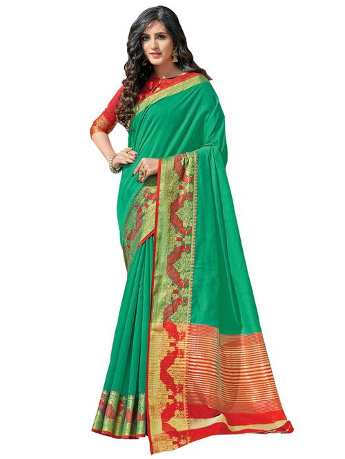 zari work woven saree - 17676523 - Very Small Image - 1