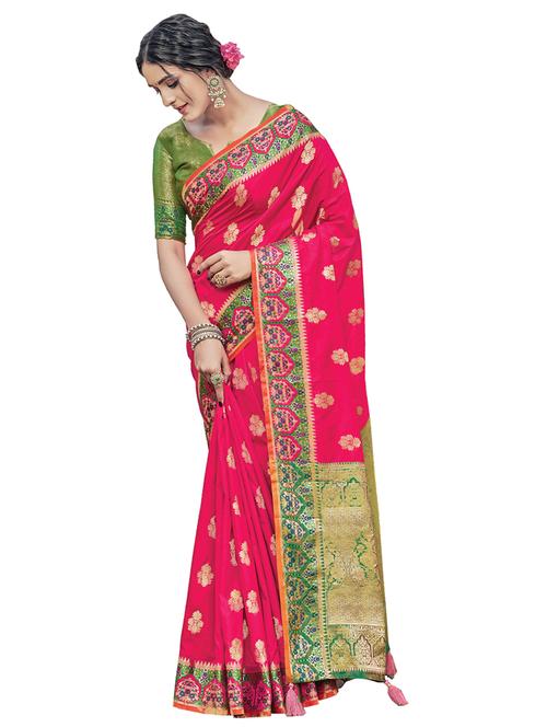 zari work woven saree - 17676553 - Very Small Image - 1