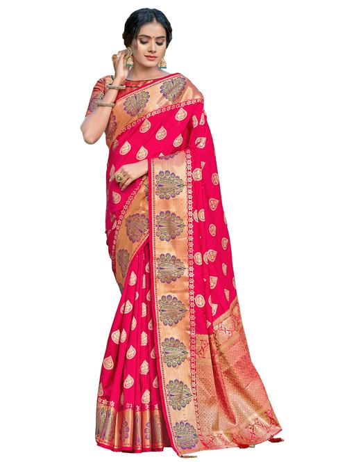 zari work woven saree - 17676557 - Very Small Image - 1