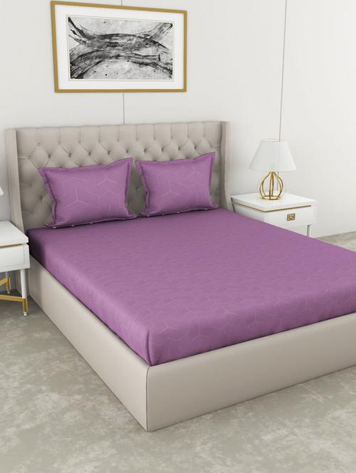 bianca 210tc satin 100% cotton xl-king-size double bedsheet with 2 pillow cover - double-mercerized finish -3pc set- - 17677113 - Very Small Image - 1
