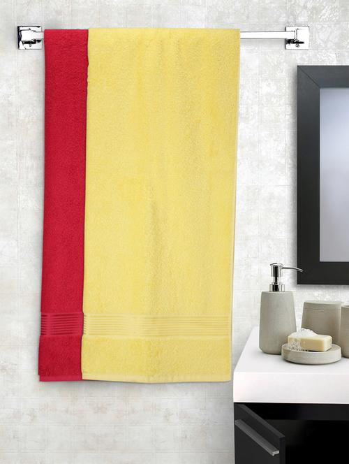 lorena 100% cotton super-soft terry towels -2pc bath towel (d`ross) solid-multi - 17677731 - Very Small Image - 1