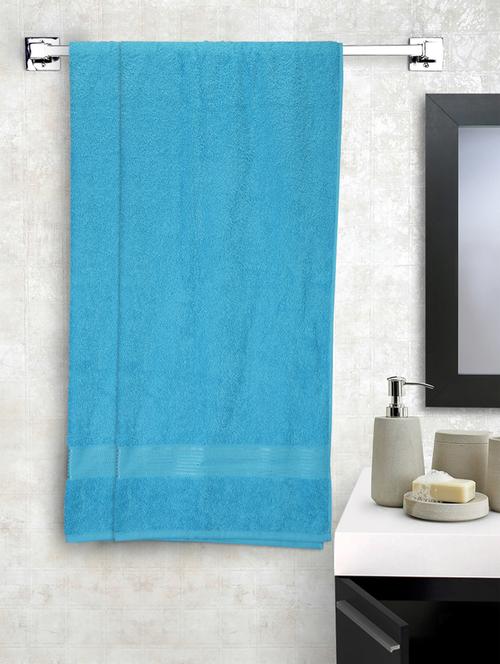 lorena 100% cotton super-soft terry towels -2pc bath towel (d`ross) solid-turq - 17677739 - Very Small Image - 1