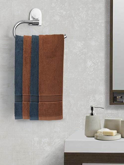 lorena 100% cotton super-soft terry towels -4pc hand towel (d`ross) solid-multi - 17677830 - Very Small Image - 1