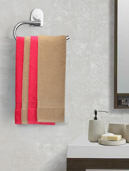 lorena 100% cotton super-soft terry towels -4pc hand towel (d`ross) solid-multi - 17677836 - Very Small Image - 1