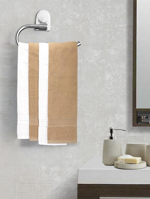 lorena 100% cotton super-soft terry towels -4pc hand towel (d`ross) solid-multi - 17677840 - Very Small Image - 1