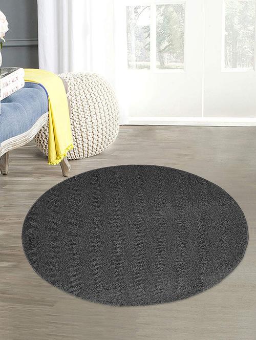 saral home pp-yarn round shaped multiuse mat (90 cm round, dk.grey) - 17678536 - Very Small Image - 1