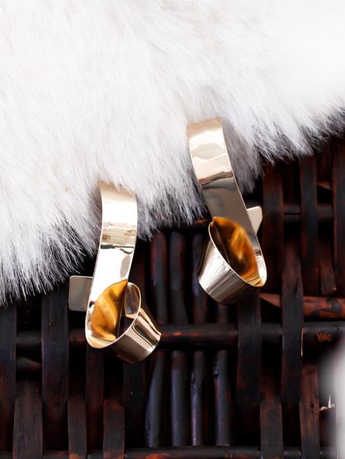 gold metal drop earring - 17678698 - Very Small Image - 1