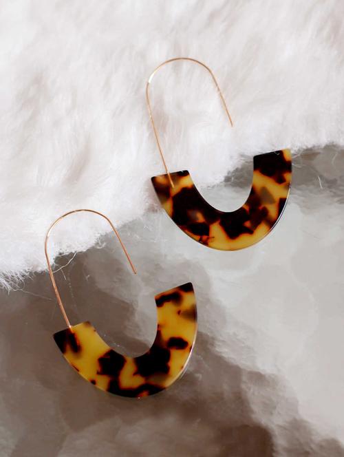 orange metal drop earring - 17678718 - Very Small Image - 1