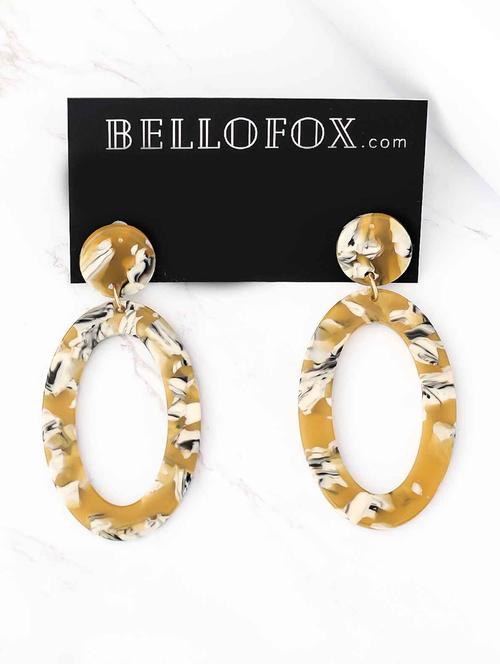 yellow plastic drop earring - 17678807 - Very Small Image - 1