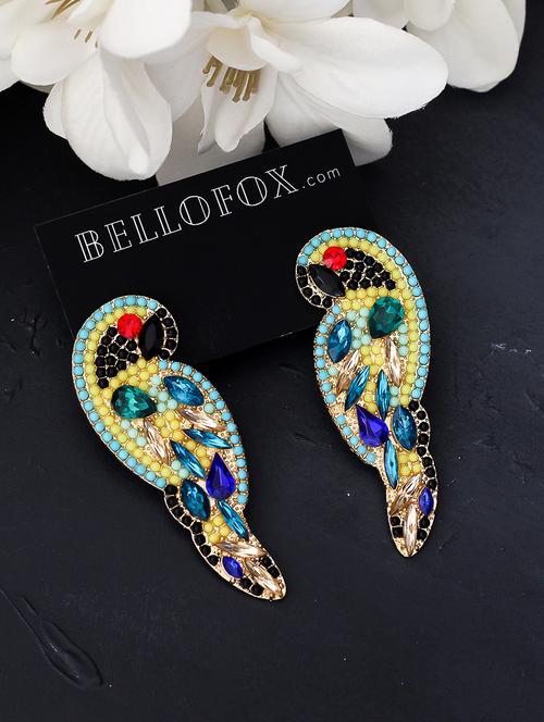 blue metal drop earring - 17678876 - Very Small Image - 1