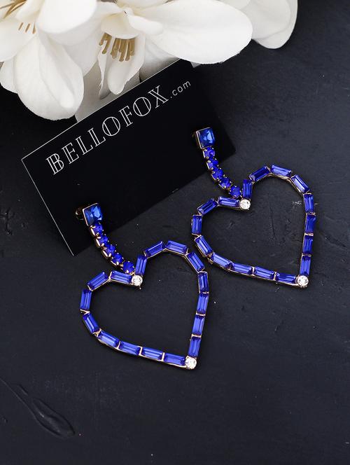blue metal drop earring - 17678880 - Very Small Image - 1