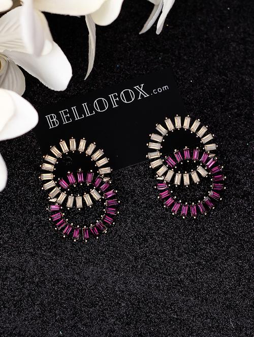 purple metal drop earring - 17678900 - Very Small Image - 1