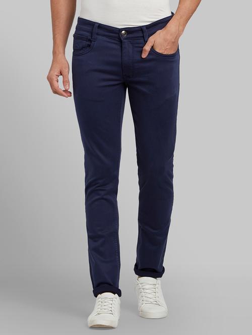 navy blue plain denim jeans - 17679054 - Very Small Image - 1