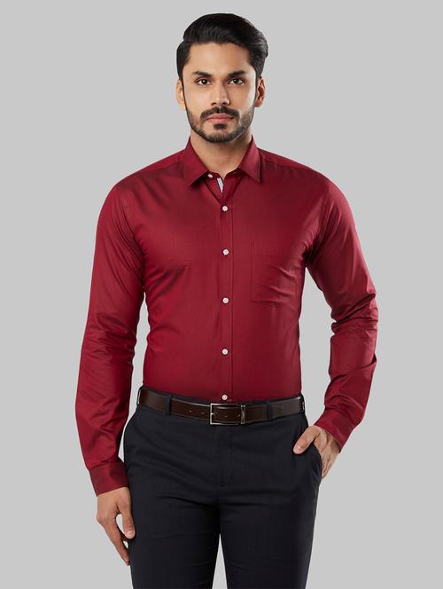 red solid formal shirt - 17679100 - Very Small Image - 1