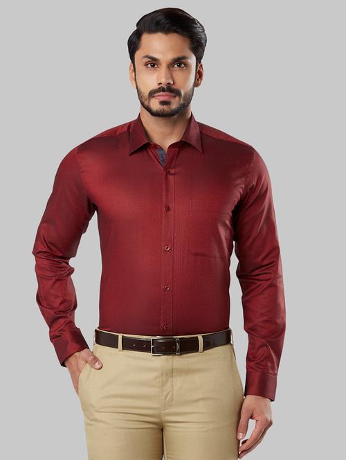 rmaroon self design formal shirt - 17679110 - Very Small Image - 1