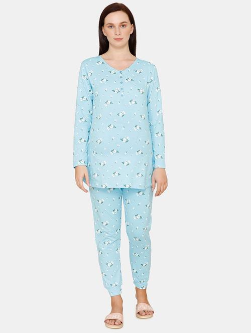 graphic printed nightwear pajama set - 17679152 - Very Small Image - 1