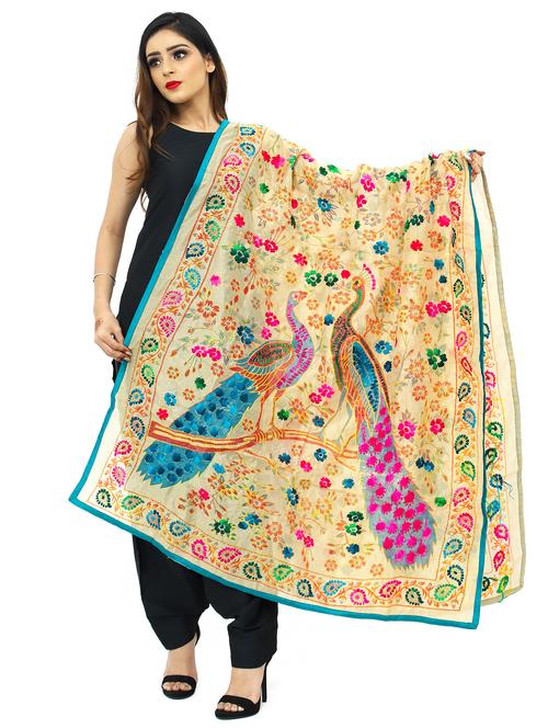 multi colored chanderi dupatta - 17679911 - Very Small Image - 1