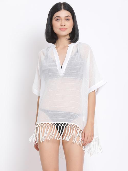 white polyester coverup - 17680059 - Very Small Image - 1