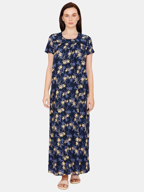 floral printed nighty - 17680152 - Very Small Image - 1