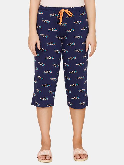 drawstring waist printed capri - 17680280 - Very Small Image - 1