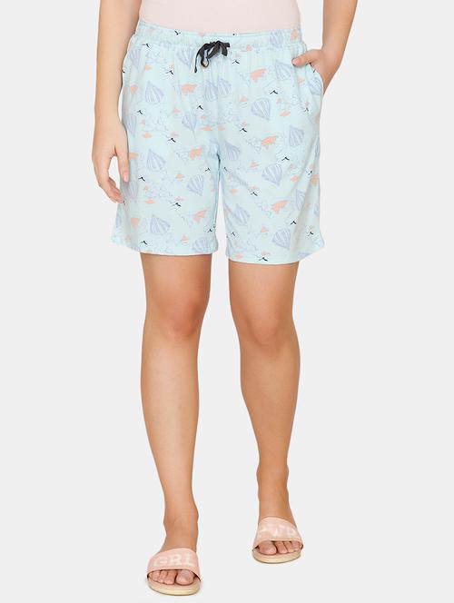 drawstring waist printed shorts - 17680287 - Very Small Image - 1