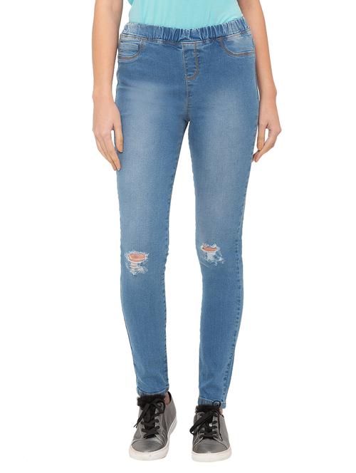 high rise ripped jeans - 17680518 - Very Small Image - 1